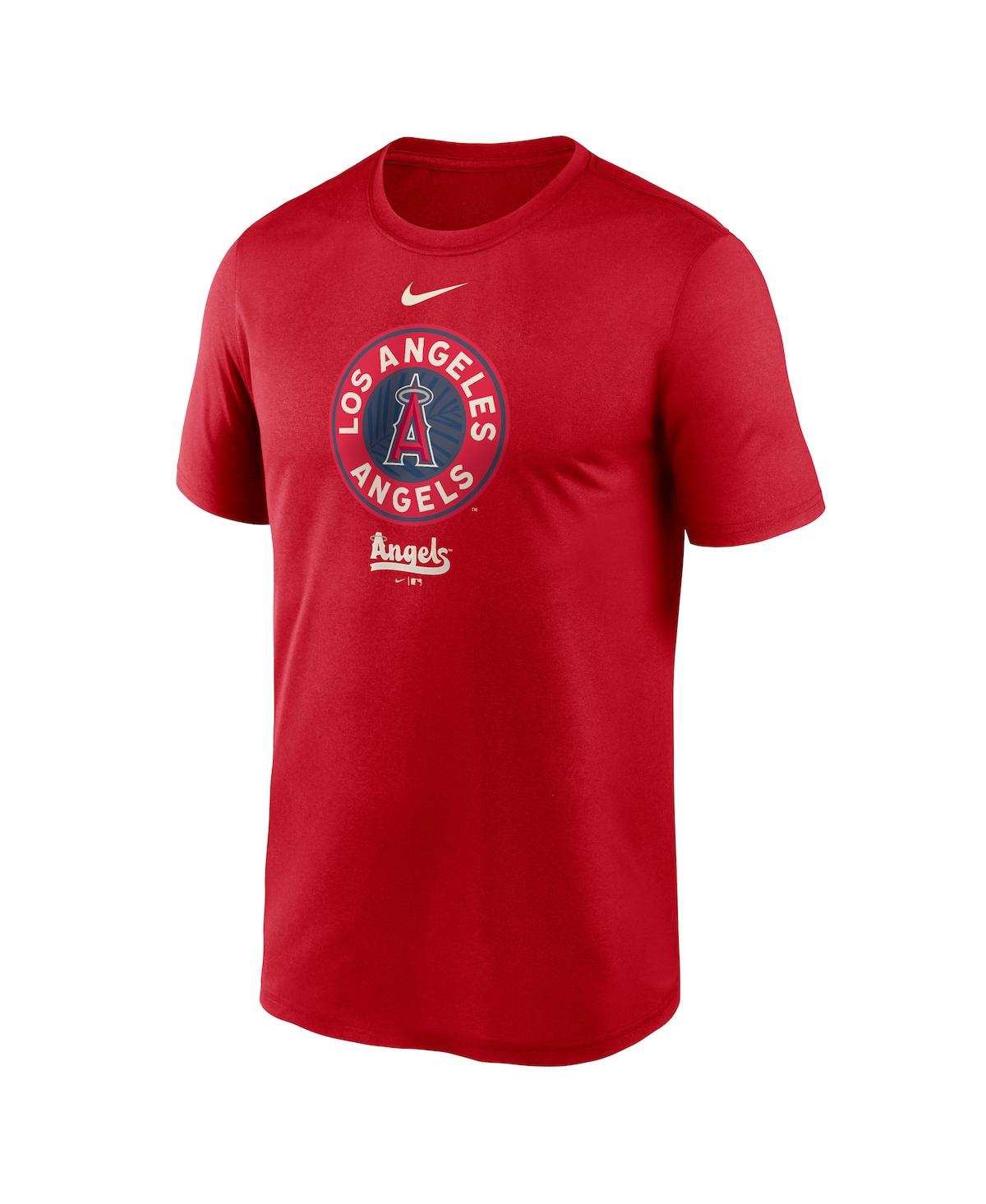 Shop Nike Men's  Red Los Angeles Angels City Connect Logo T-shirt