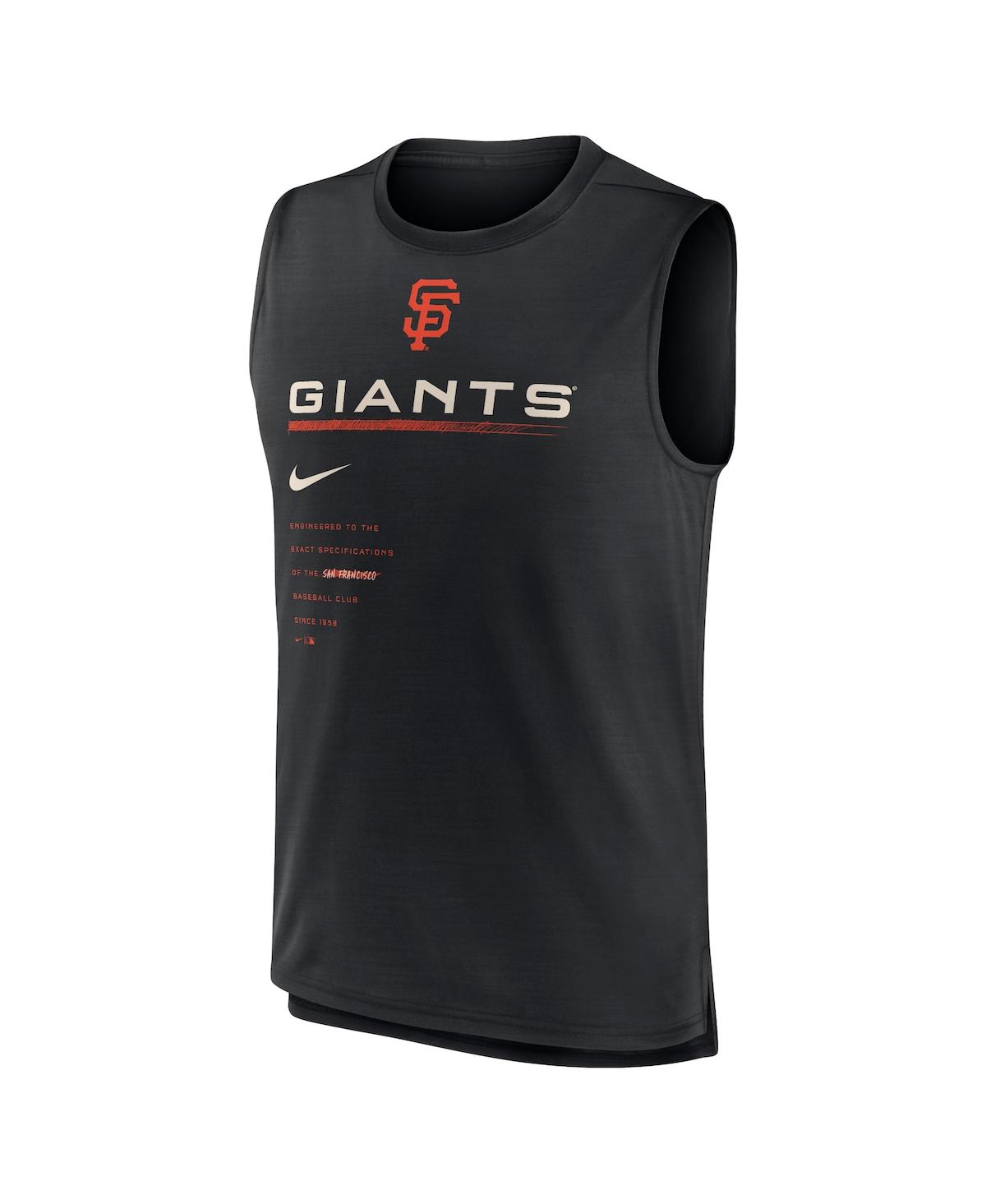 Nike Men's  Black San Francisco Giants Exceed Performance Tank Top In Black