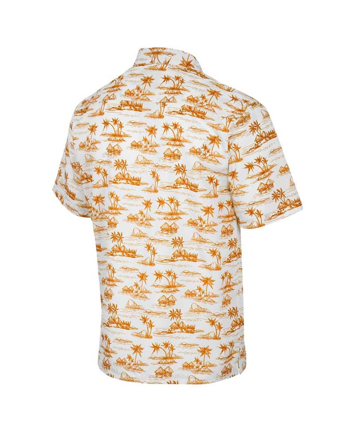 Shop Colosseum Men's  White Clemson Tigers Spontaneous Is Romantic Camp Button-up Shirt