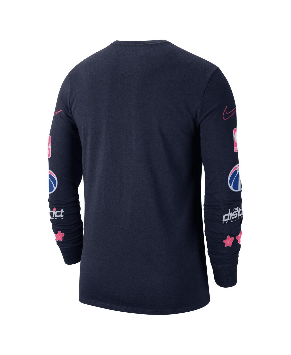 Shop Nike Men's  Navy Washington Wizards 2022/23 City Edition Essential Expressive Long Sleeve T-shirt