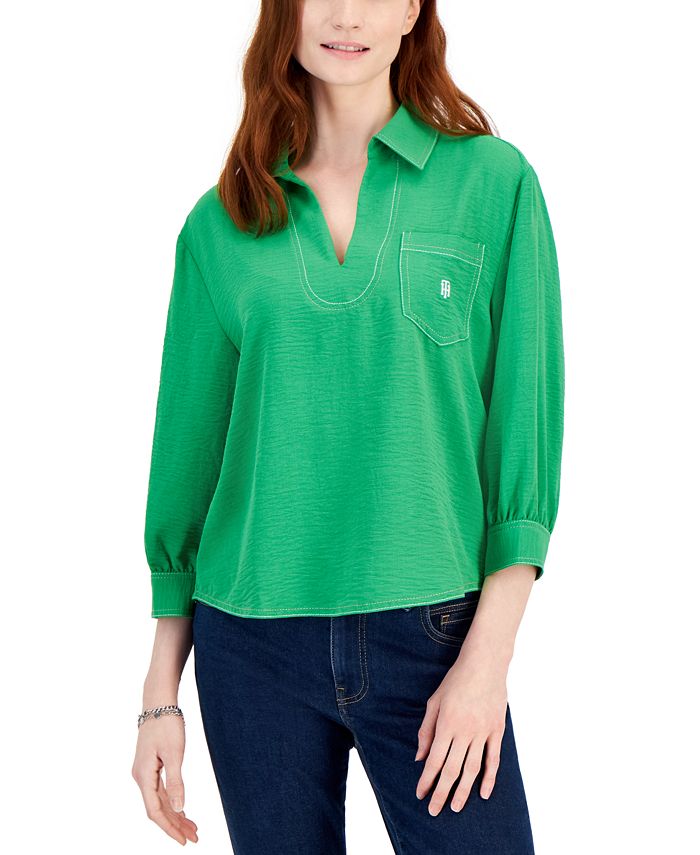 Macy's tommy hilfiger women's shirts online