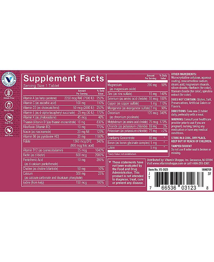 The Vitamin Shoppe One Daily Women's 50+ Multivitamin & Multimineral