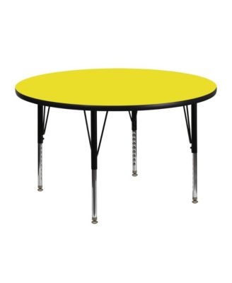 48" Round Hp Laminate Adjustable Preschool Activity Table