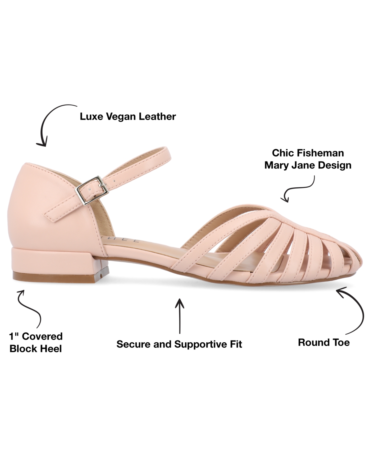 Journee Collection Women's Joannah Fisherman Ankle Strap Flat