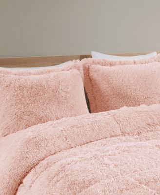 Malea Shaggy Faux-Fur 3-Pc. Comforter Set, Full/Queen