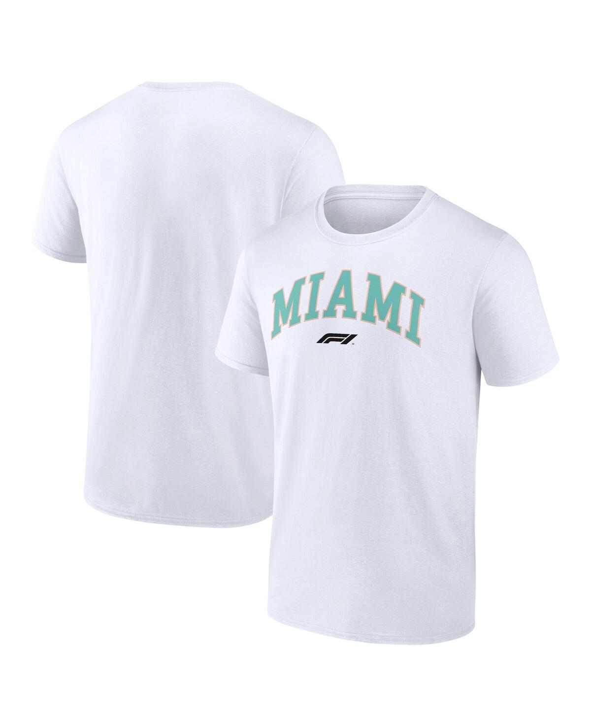 Shop Fanatics Men's White Formula 1 Miami Grand Prix T-shirt