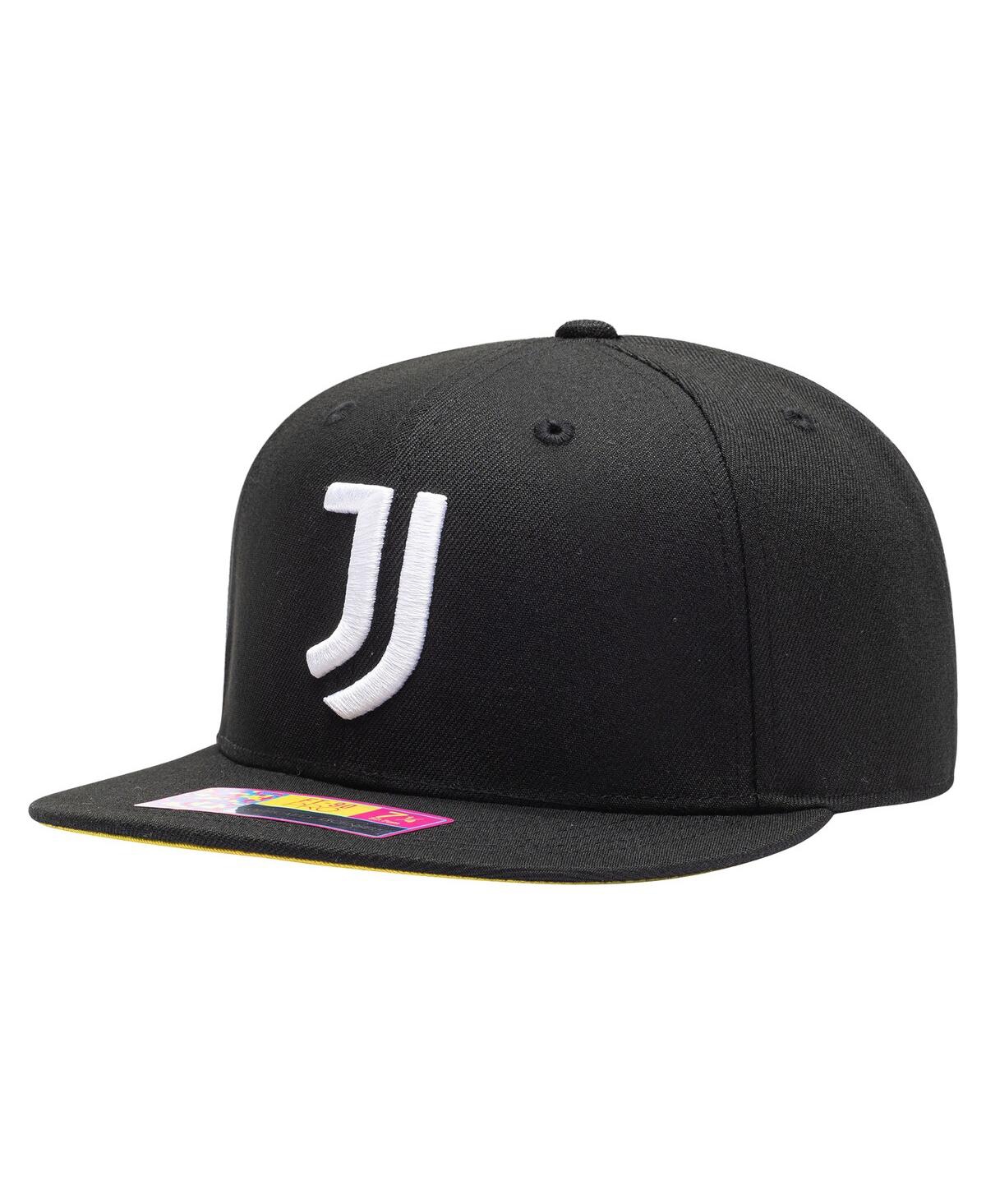 Shop Fan Ink Men's Black Juventus Draft Night Fitted Hat