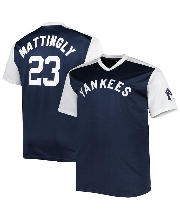 Men's Don Mattingly Navy, White New York Yankees Cooperstown Collection  Replica Player Jersey