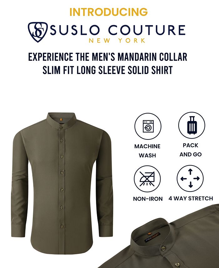 Collarless dress shop shirt macy's