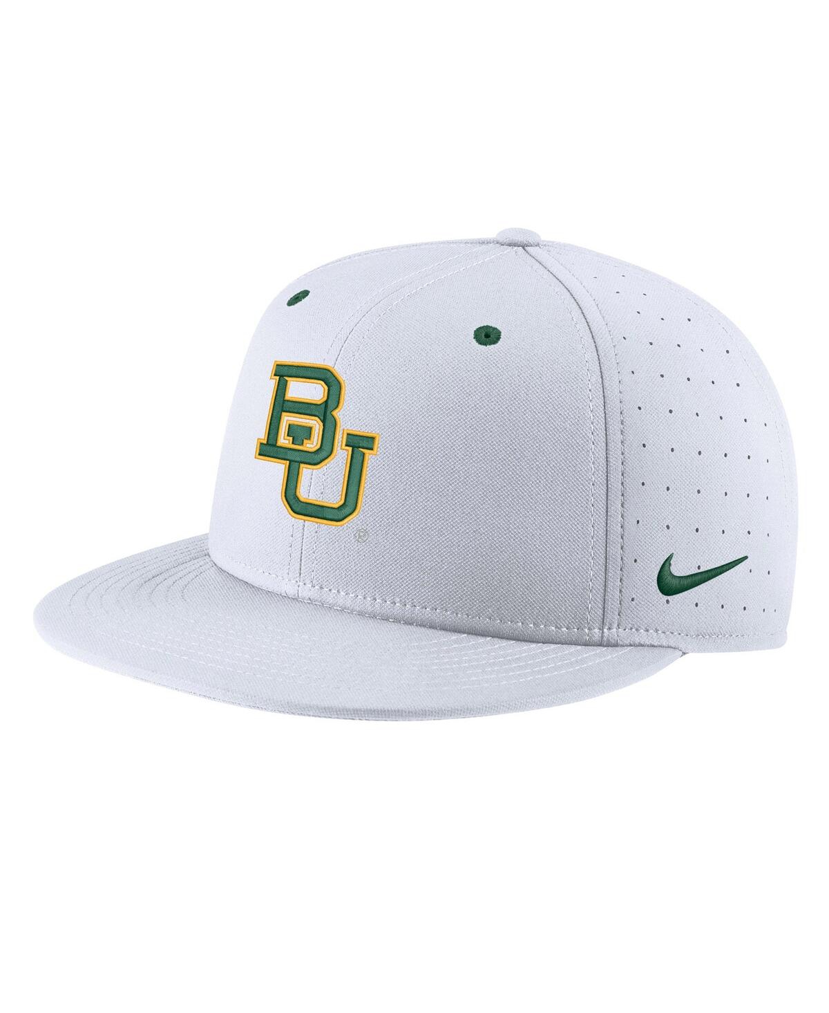 Men's NikeBaylor Bears Aero True Baseball Performance Fitted Hat - White