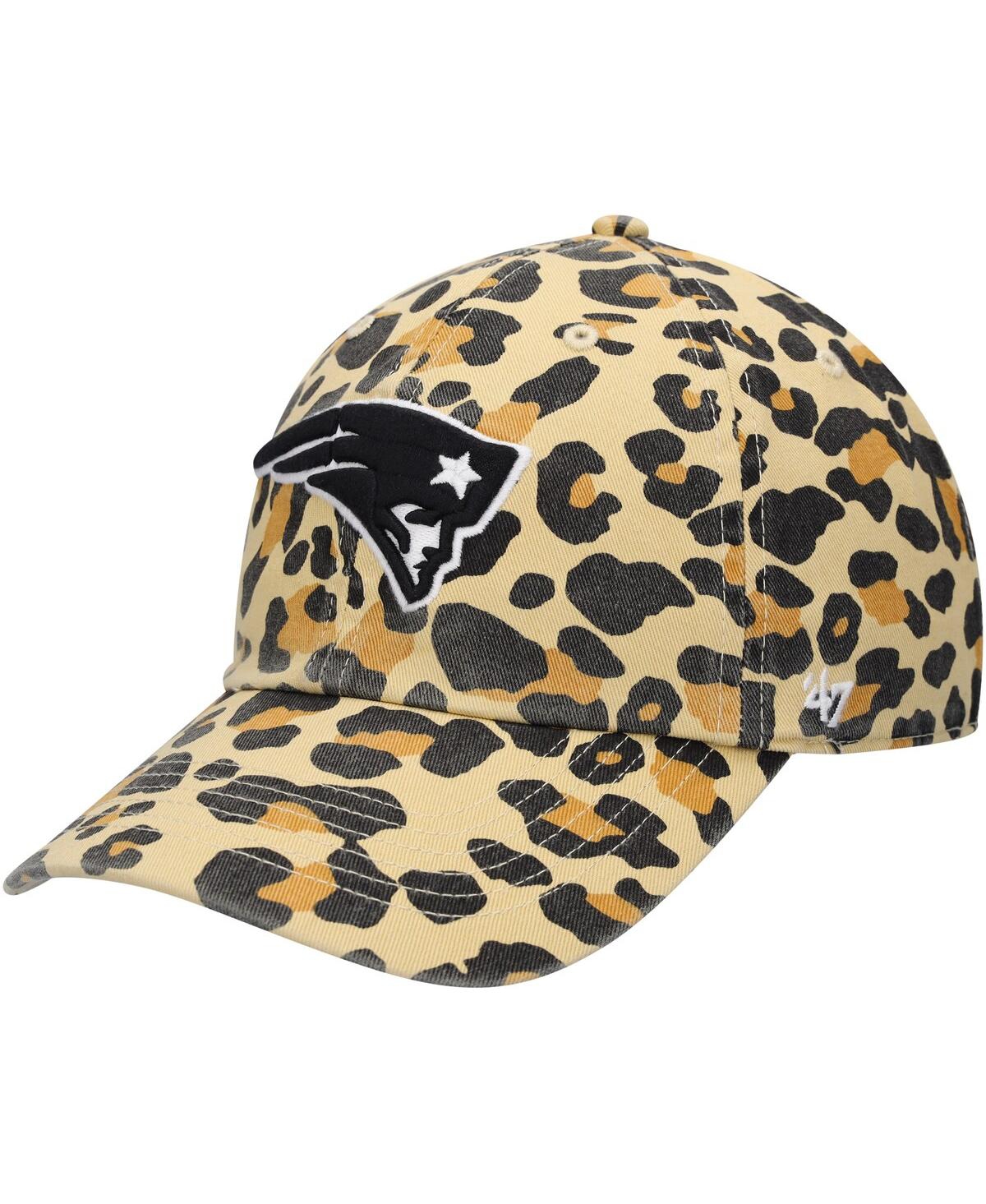 Women's '47 BrandNew England Patriots Bagheera Clean Up Allover Adjustable Hat - Tan