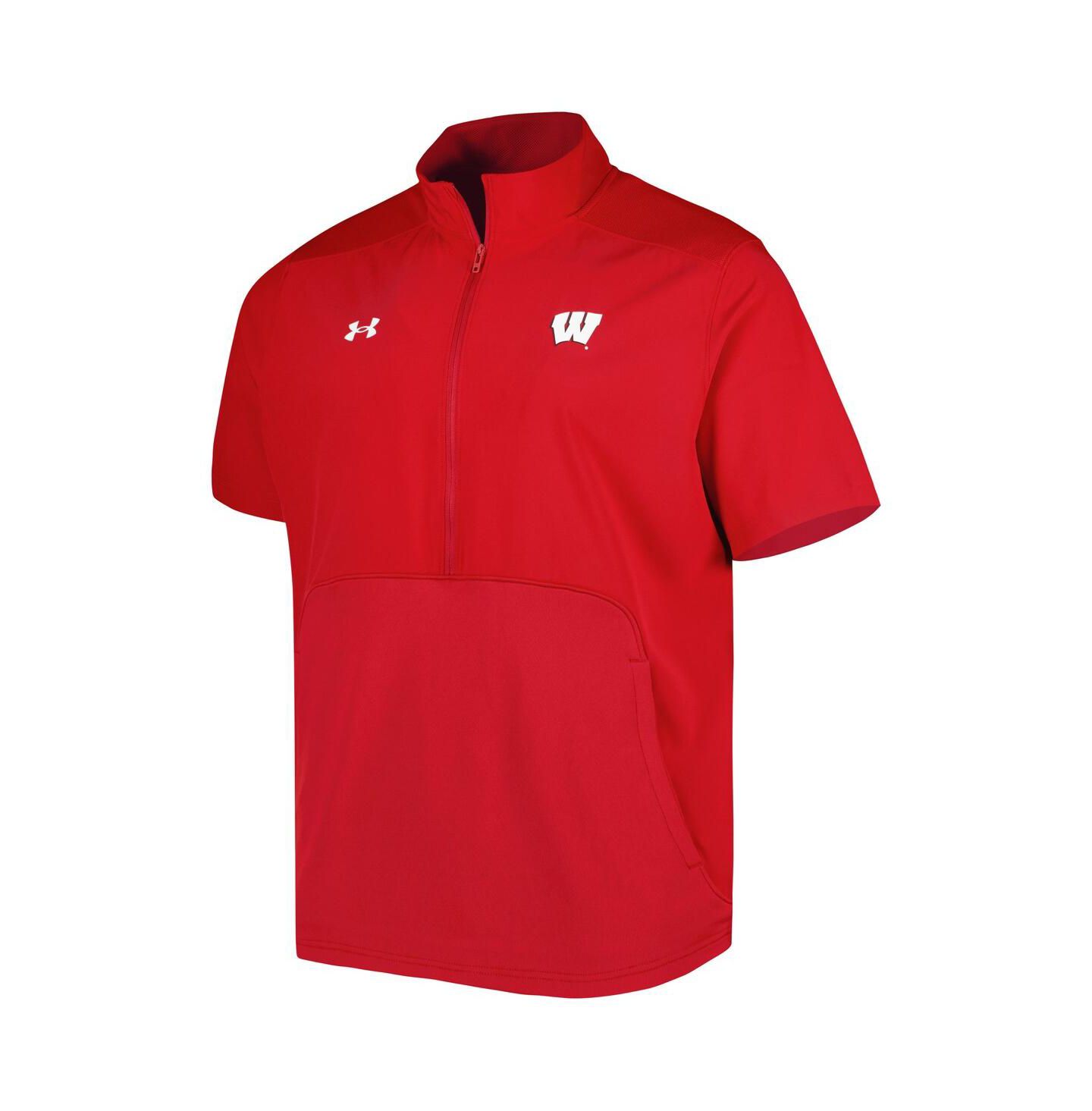 Мужская куртка Under Armour Red Wisconsin Badgers Motivate 2.0 Half-Zip — фото 3