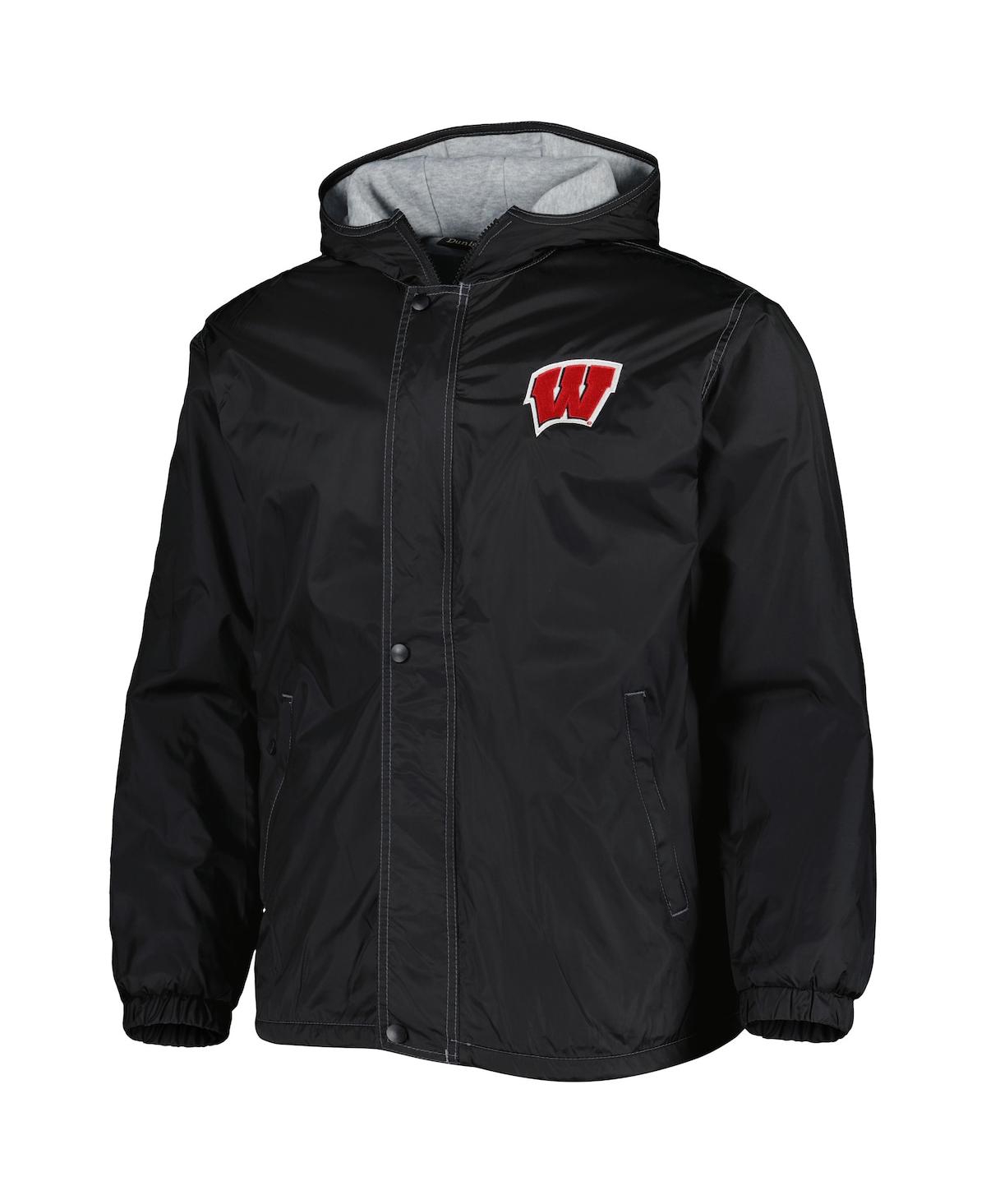 Shop Dunbrooke Men's  Black Wisconsin Badgers Legacy Full-zip Hoodie Jacket