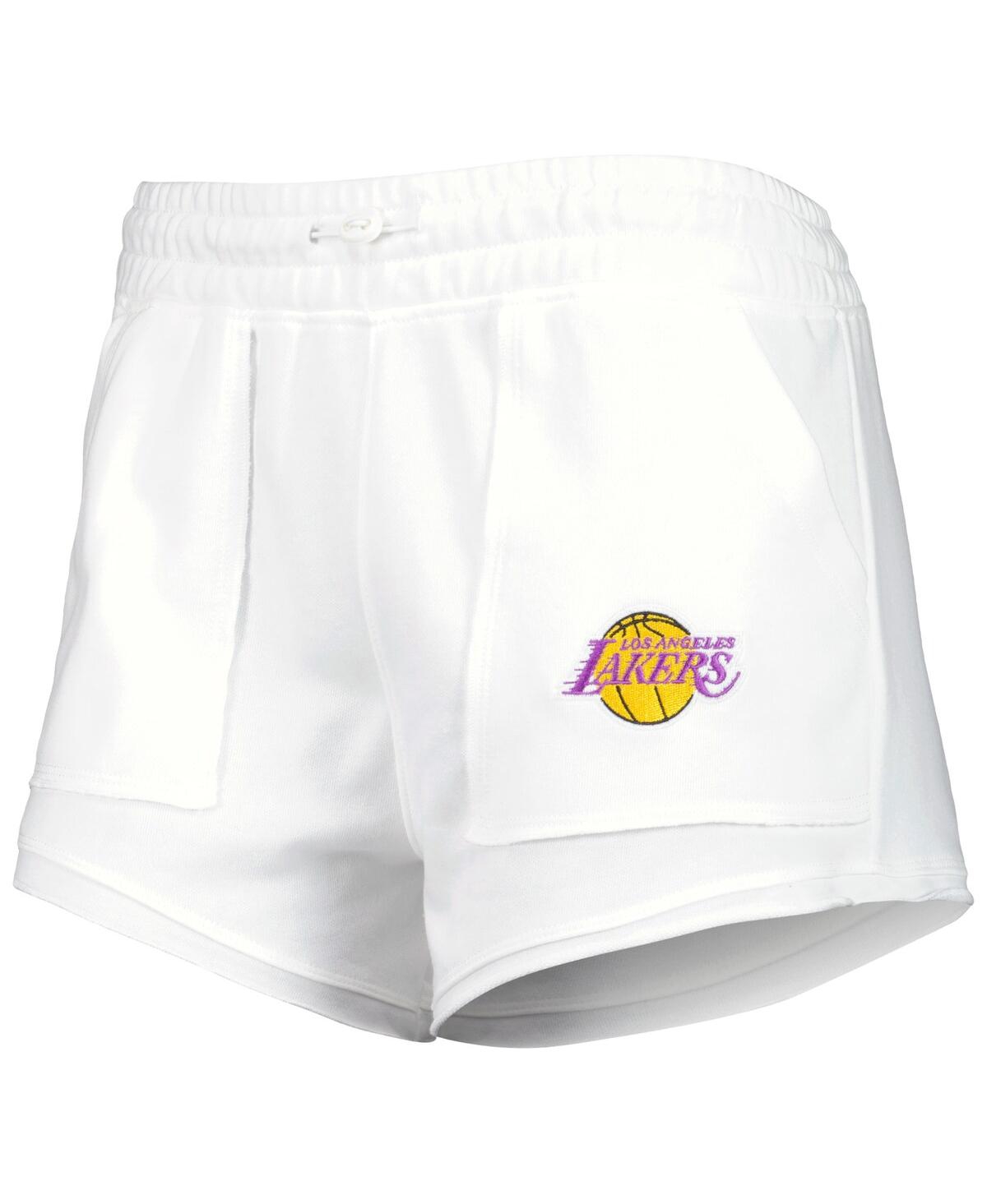 Shop Concepts Sport Women's  White Los Angeles Lakers Sunray Shorts