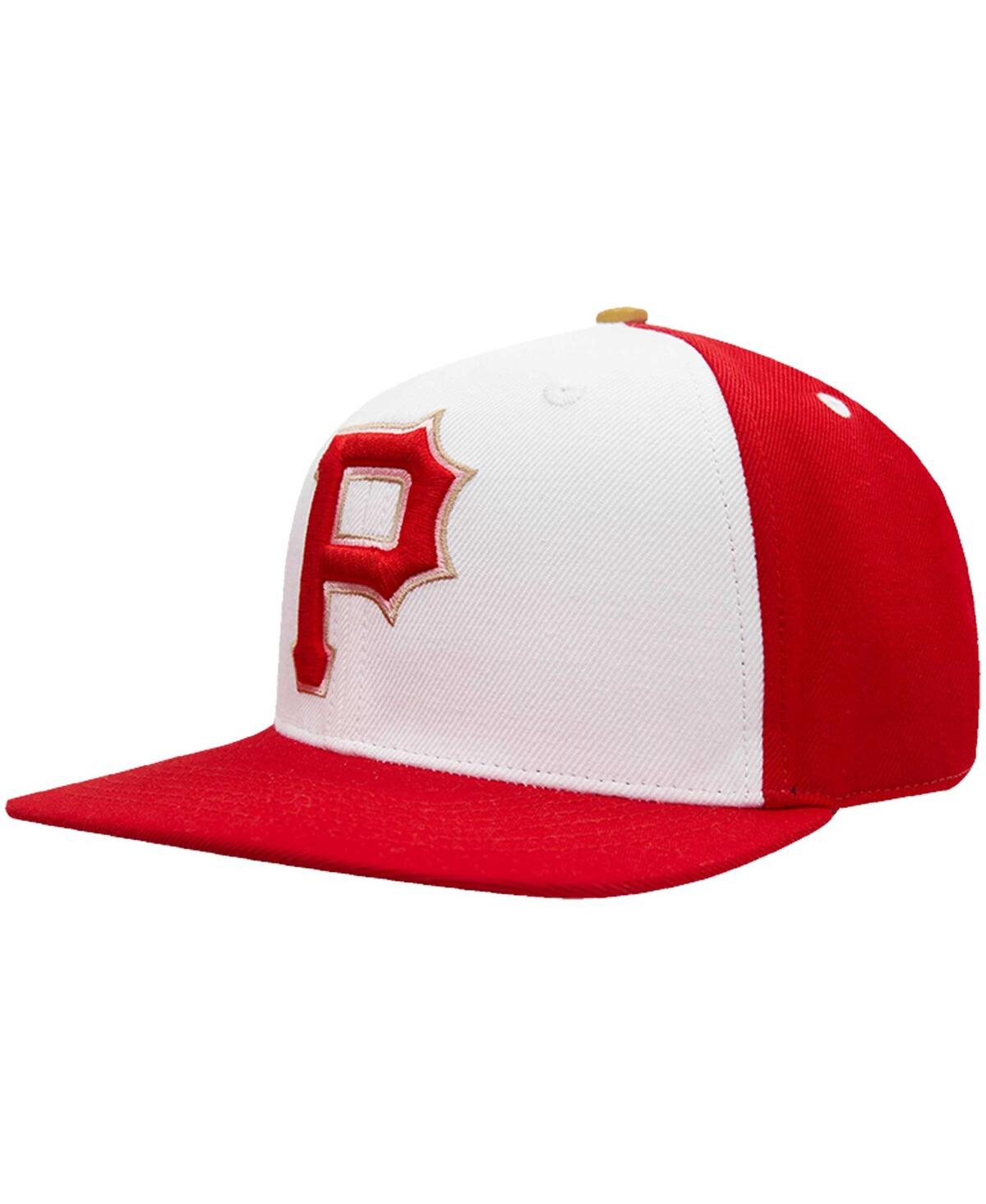 Shop Pro Standard Men's  White, Red Pittsburgh Pirates Strawberry Ice Cream Drip Snapback Hat In White,red