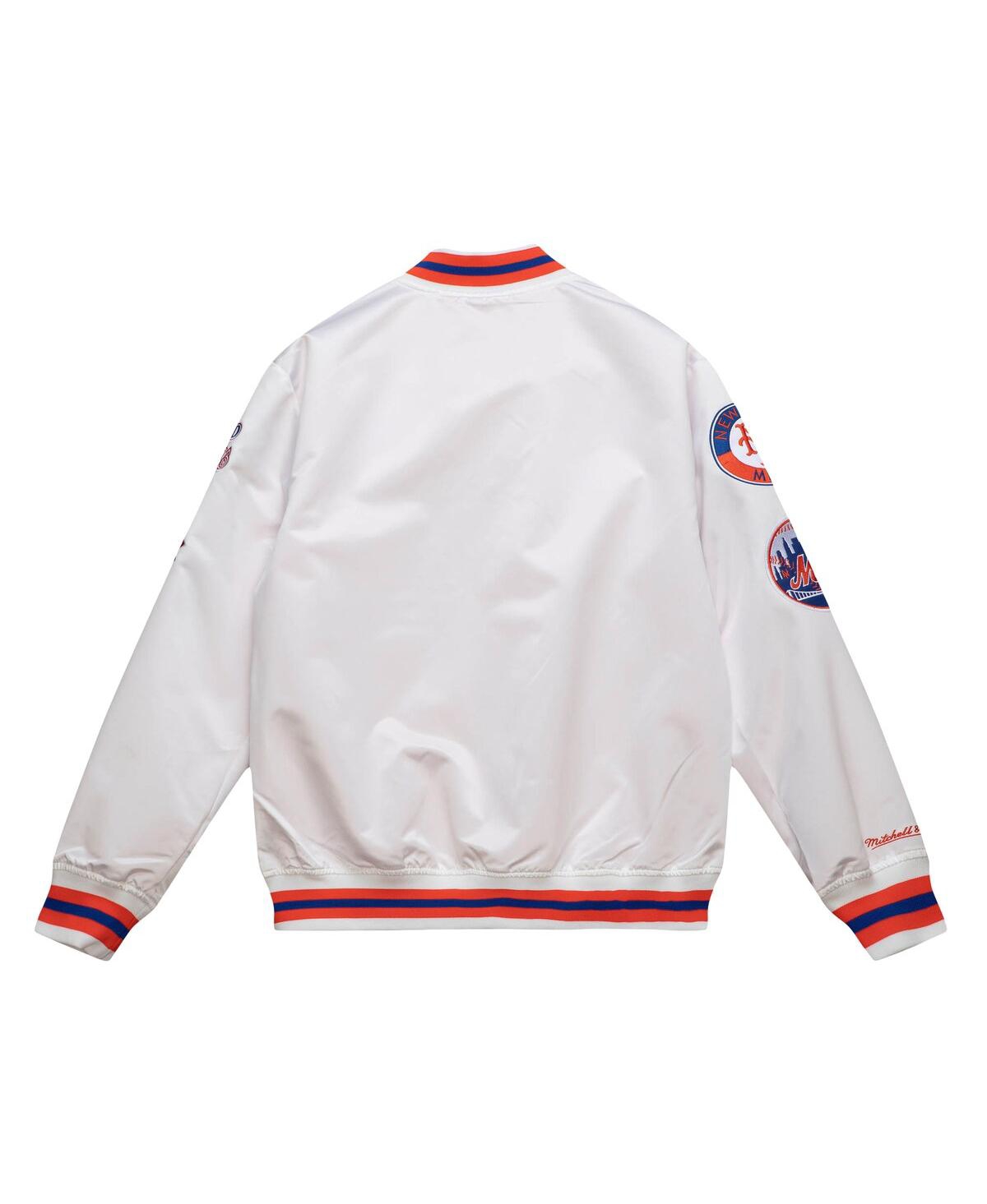 Shop Mitchell & Ness Men's  White New York Mets City Collection Satin Full-snap Varsity Jacket