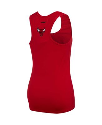 Women's Red Chicago Bulls Script Tank Top