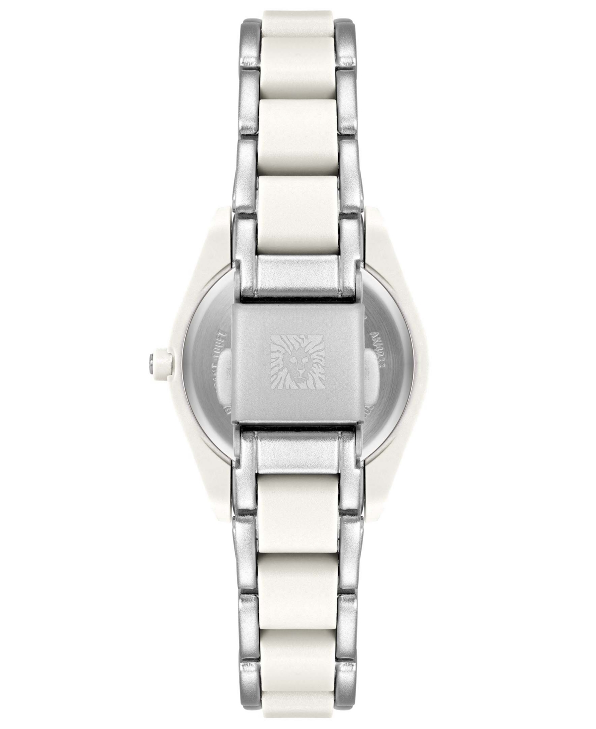 Shop Anne Klein Women's Solar Silver-tone And White Oceanworks Plastic Watch, 32mm In Silver,white