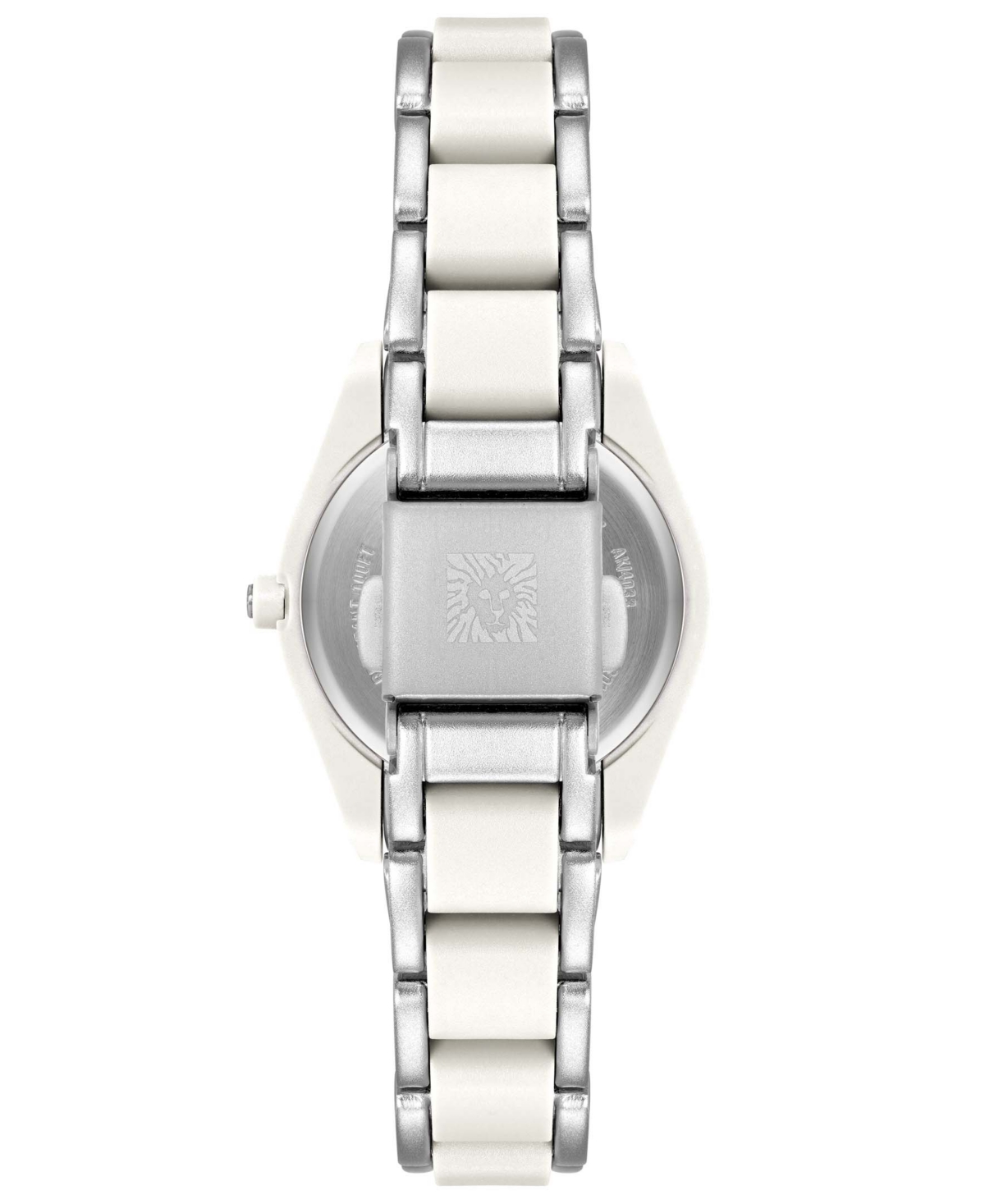Anne Klein Women's SolarTone and White Oceanworks Plastic Watch, 32mm - Silver, White