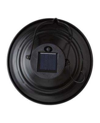 9.75" H Metal Wire Solar Powered Outdoor Hanging Lantern, Set of 2
