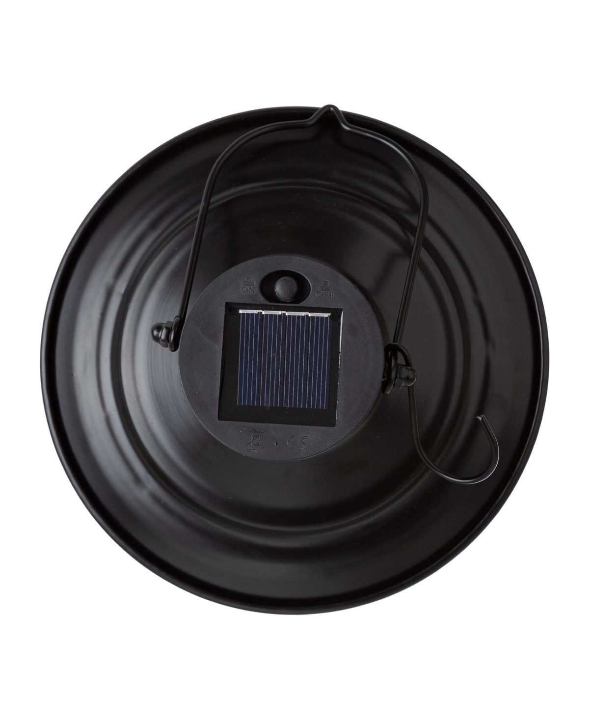 Glitzhome 9.75" H Metal Wire Solar Powered Outdoor Hanging Lantern, Set of 2