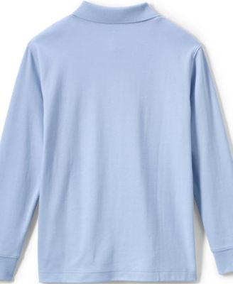 Girls Long Sleeve Interlock Polo Shirt