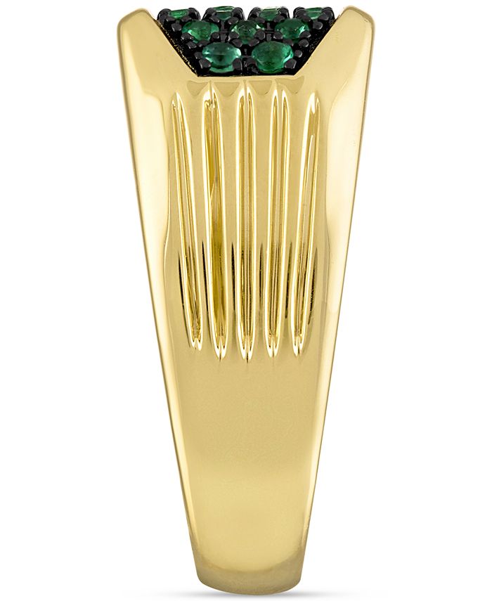 Esquire Men's Jewelry LabCreated Emerald Cluster Ring (5/8 ct. t.w