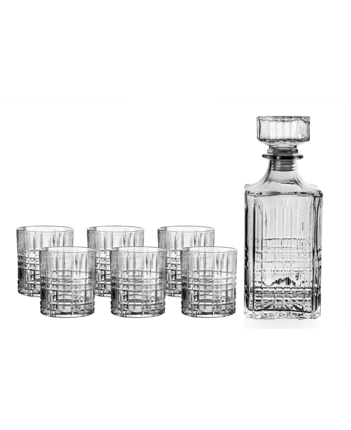 Fifth Avenue Manufacturers Lexington 7 Piece Whiskey Set In Clear