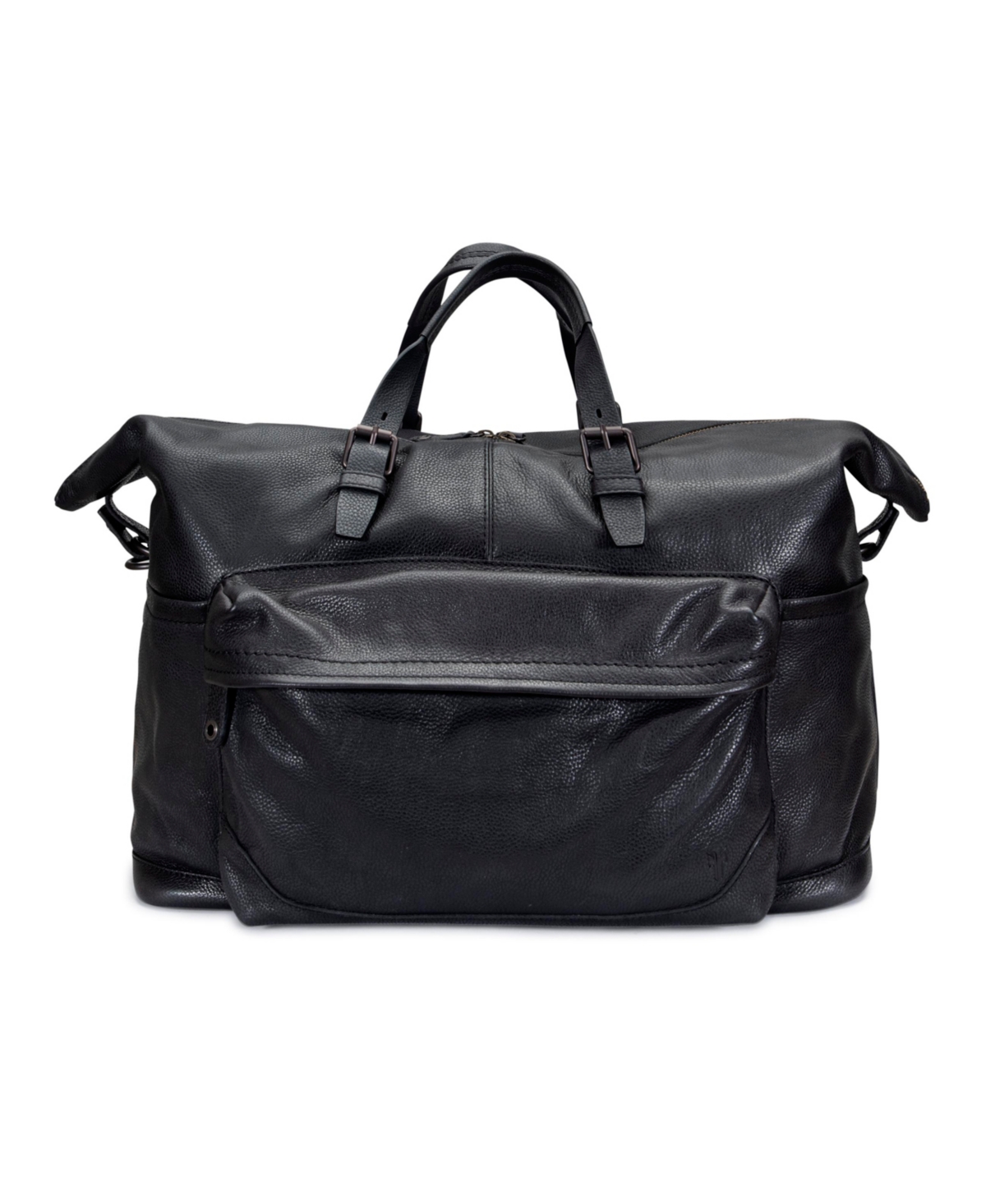 Frye Wyatt Leather Weekender Bag In Black