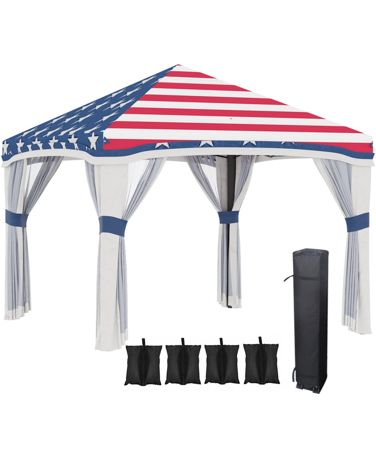 Outsunny 10' x 10' Pop Up Canopy Foldable Party Tent with