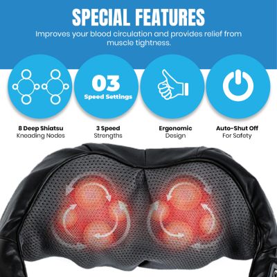 3D Shiatsu Heating Back and Neck Massager