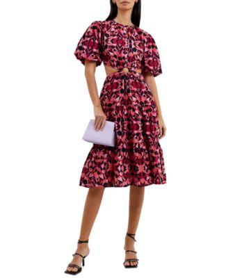 French Connection Women's Felicity Cotton Cutout Midi Dress - Macy's