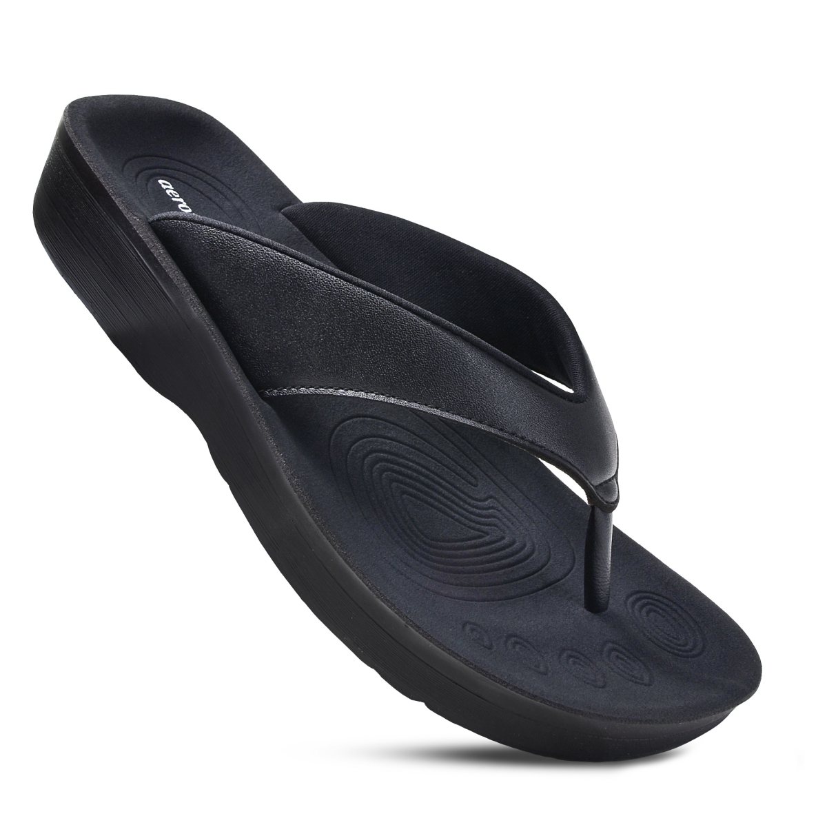 Pearly Fume Women's Orthotic Comfortable Sandal - Black