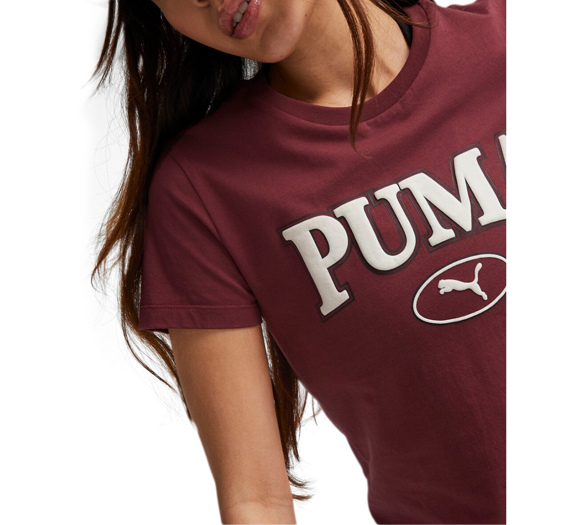 Puma Women\'s Cotton Squad Graphic T-Shirt Jasper - | Closet Crewneck Smart Dark