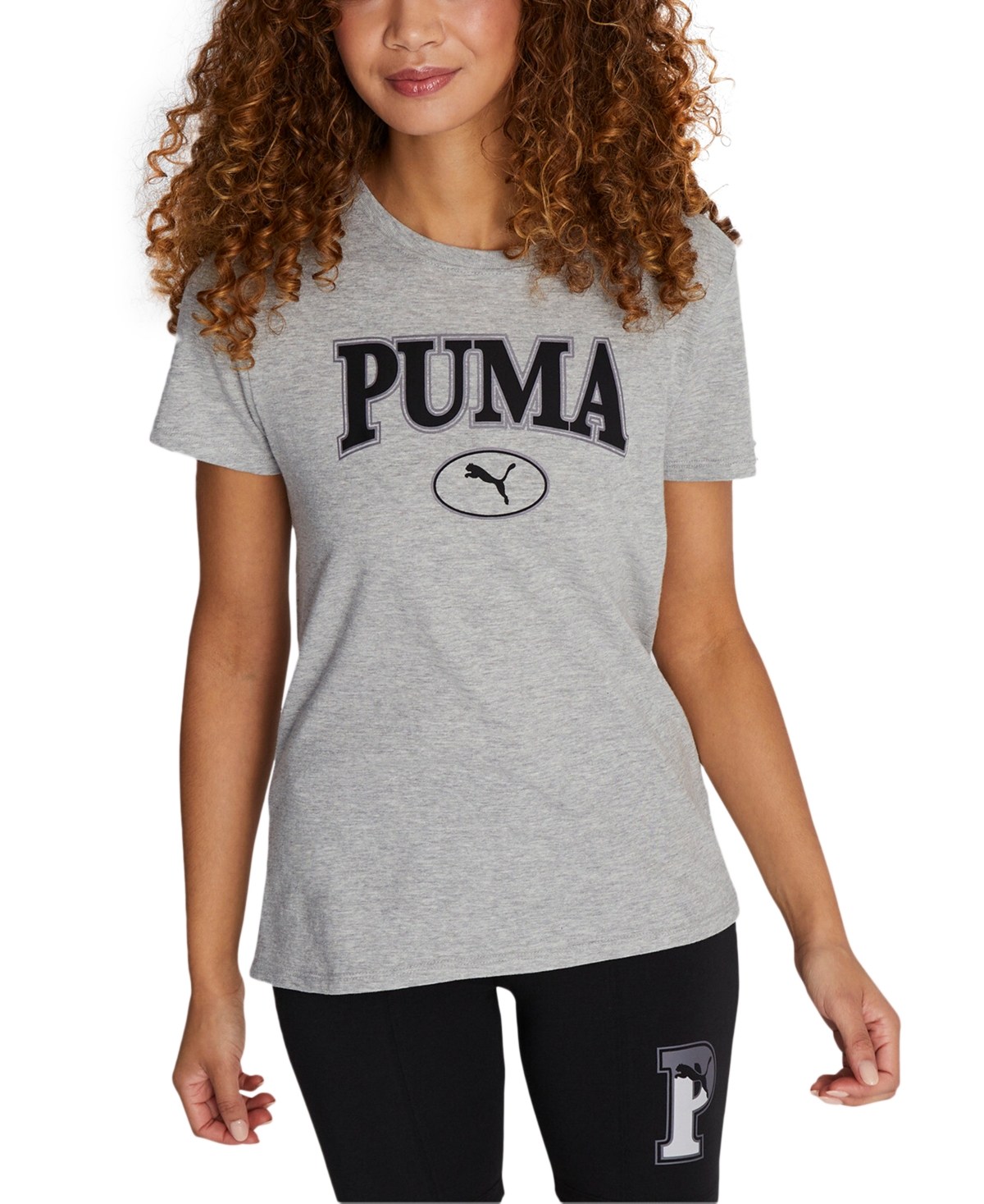 Closet | Graphic Cotton - Crewneck T-Shirt Smart Puma Squad Dark Jasper Women\'s