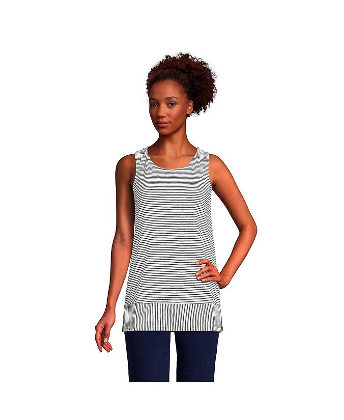 Lands' End Women's Slub Jersey Swing Tunic Tank Macy's