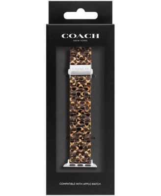 Women's Dark Brown Tortoise Signature C Resin Bracelet for 38mm, 40mm, 41mm Apple Watch