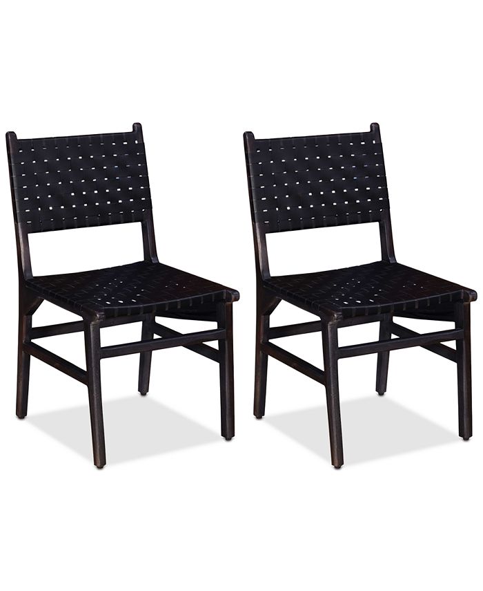 Macy's black sales dining chairs