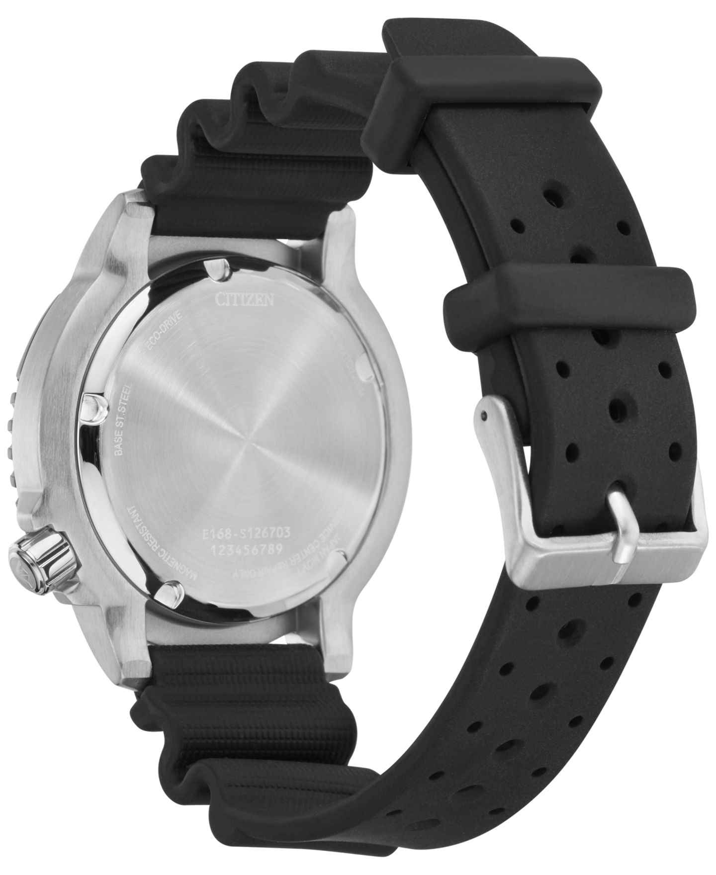 Мужские часы Citizen Eco-Drive Promaster Dive Black Rubber Strap Watch 44mm — фото 3