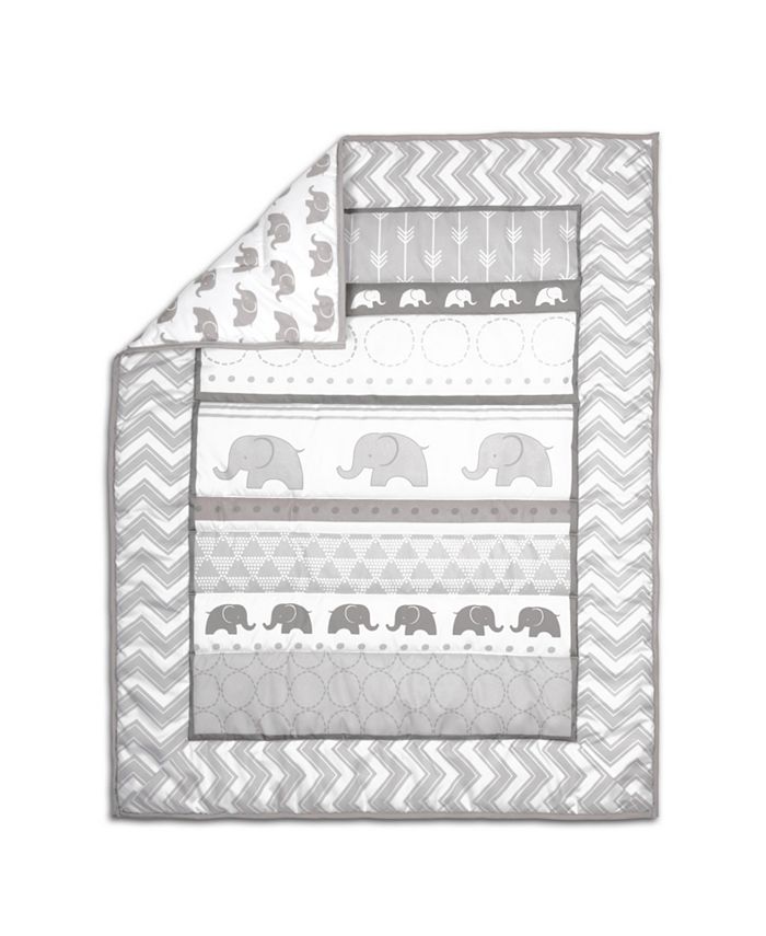 The Peanutshell Elephant Walk 11 Piece Baby Nursery Crib Bedding Set
