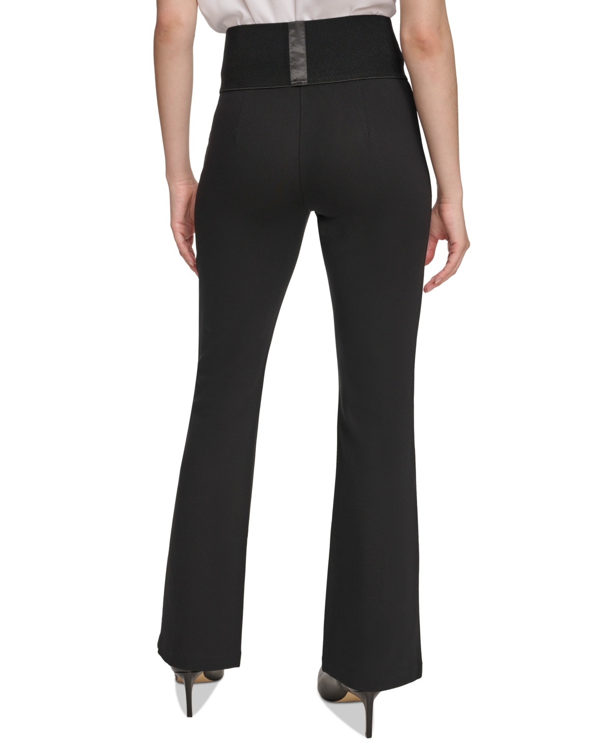 Calvin Klein Women's Wide Waistband Pull-On Pants