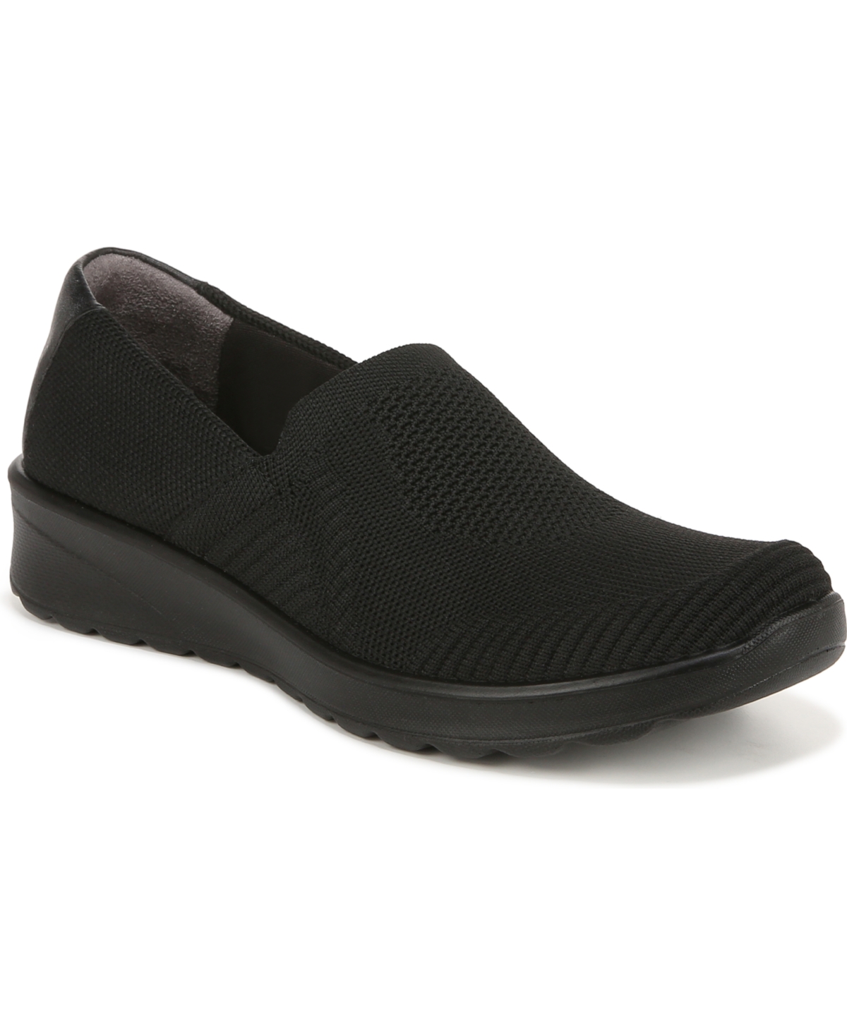 Bzees Getty Washable Slip-ons In Black Knit Fabric