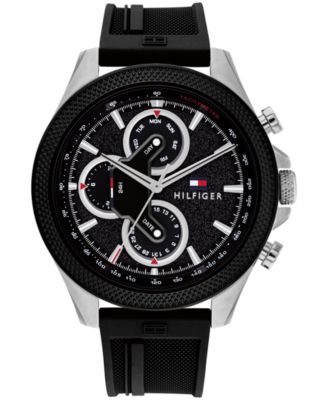 Tommy hilfiger sale black silicone watch