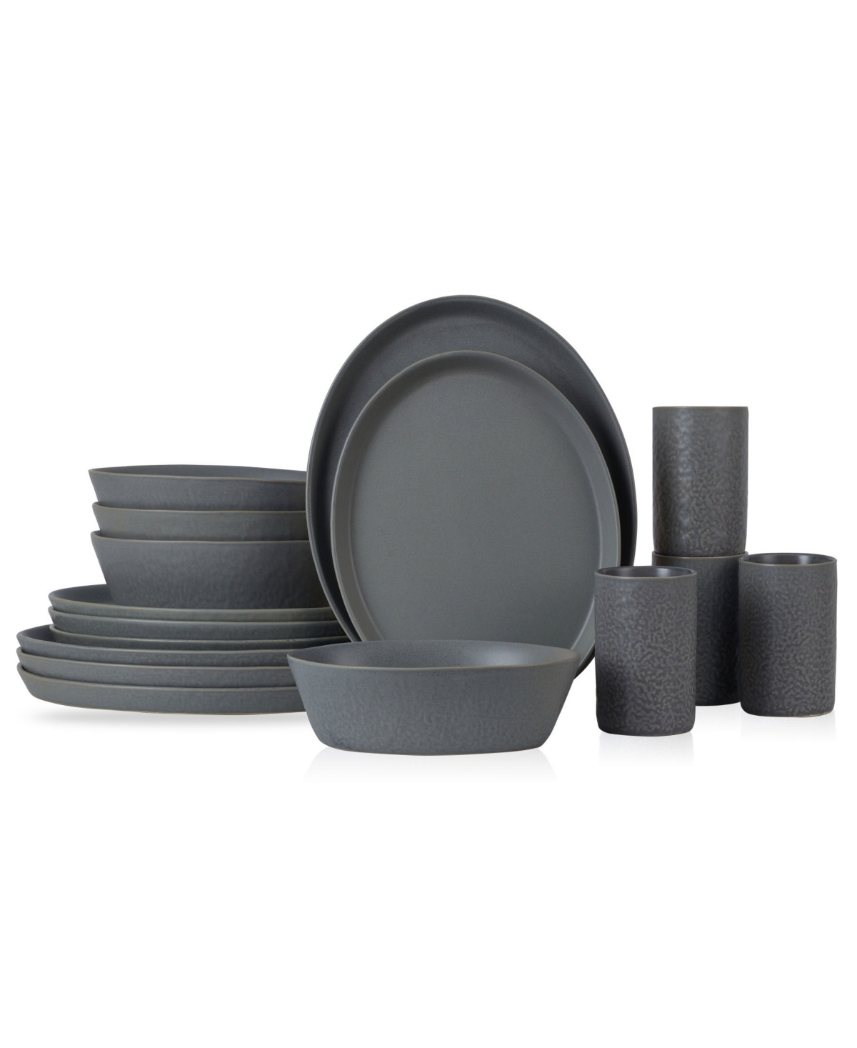 Katachi 16 Pc. Dinnerware Set, Service for 4 - Nude