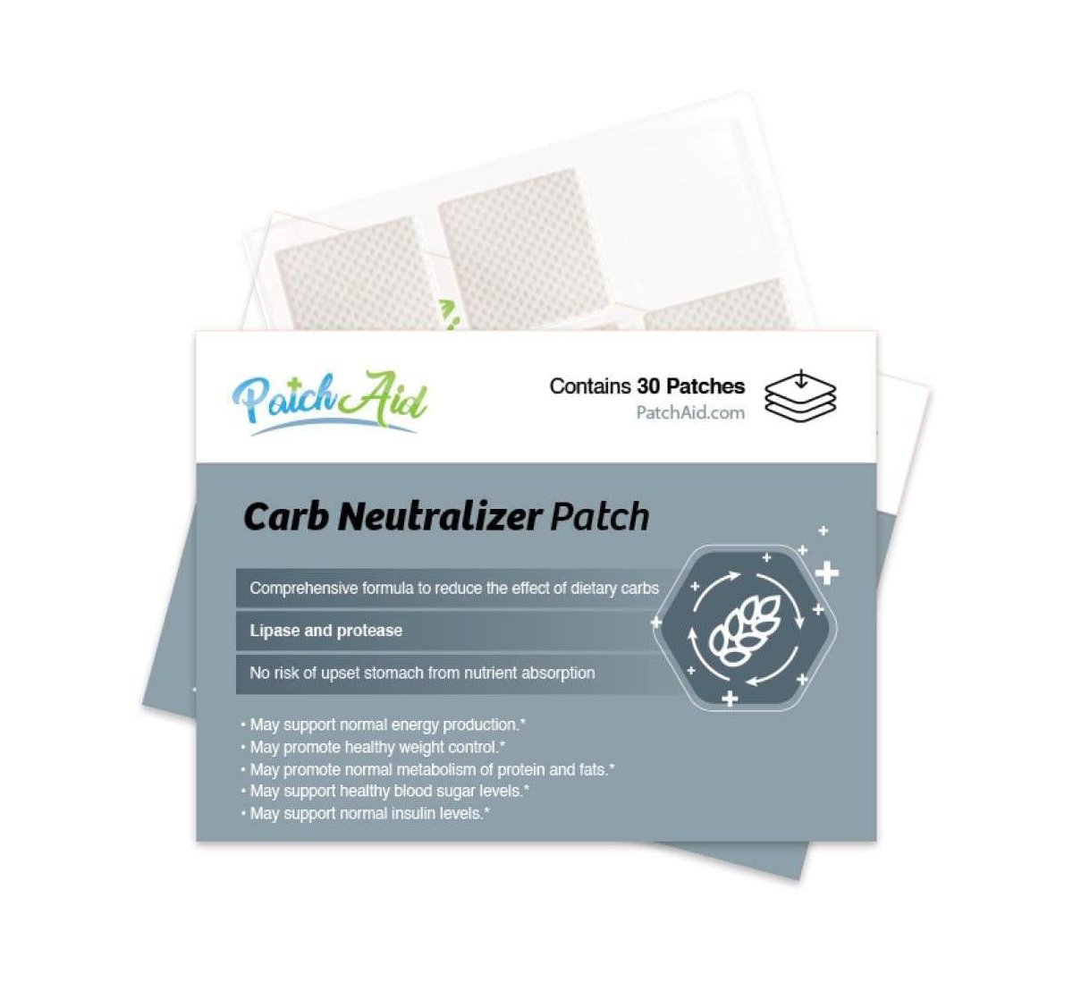 Carb Neutralizer Patch by PatchAid (30-Day Supply) - White