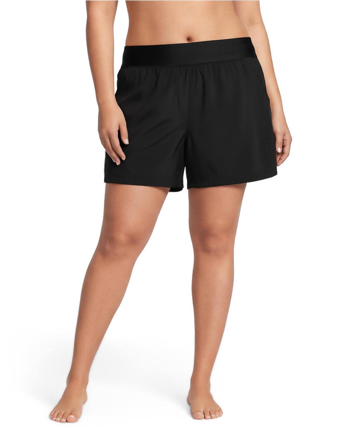 Lands' End Plus SunShade Upf 50 5" Board Shorts with Panty