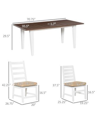 7 Piece Patio Dining Set with Umbrella Hole, Aluminum Outdoor Furniture Set with 6 Chairs and Cushions for Garden, Backyard, or Poolside