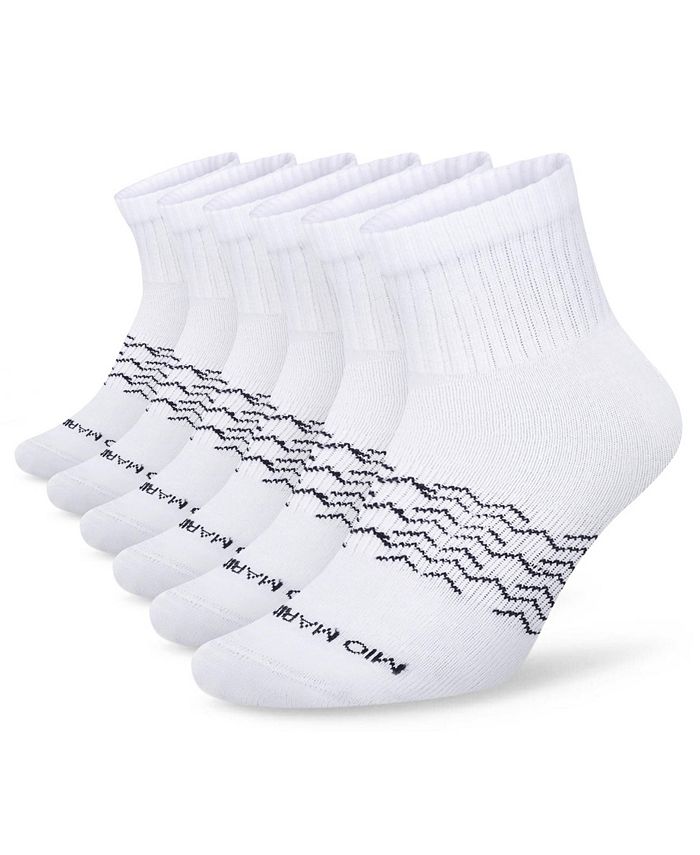 Mio Marino Men's Moisture Control Low Cut Ankle Socks 6 Pack - Macy's