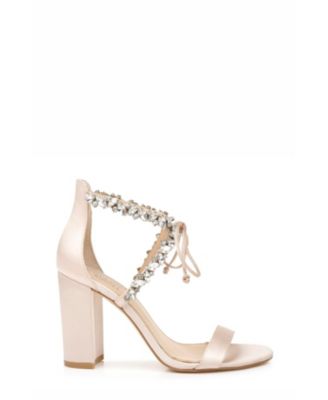 Women's Thamar Rhinestone Tie Detail Block Heel Evening Sandals