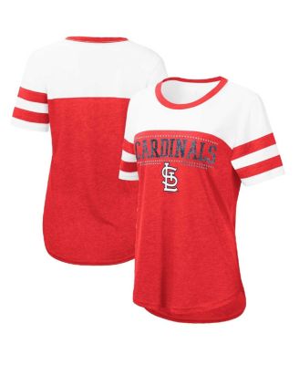 Touch Women's Red and White St. Louis Cardinals Shortstop Ombre Raglan  V-Neck T-shirt - Macy's